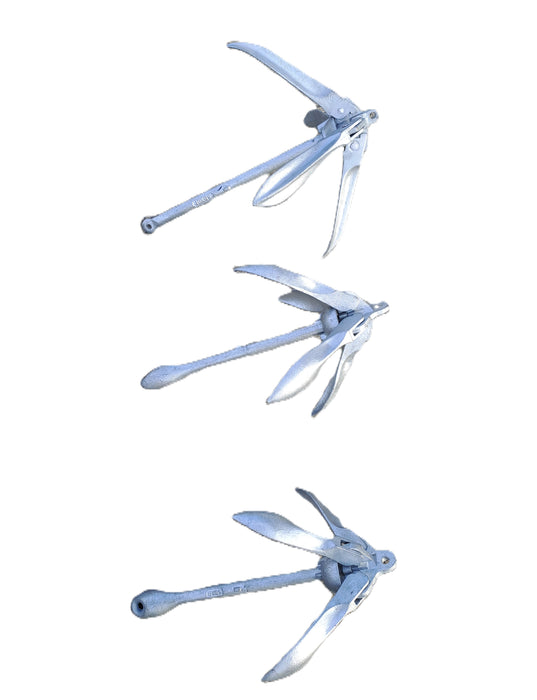 4 Prong Galvanised Folding Anchor