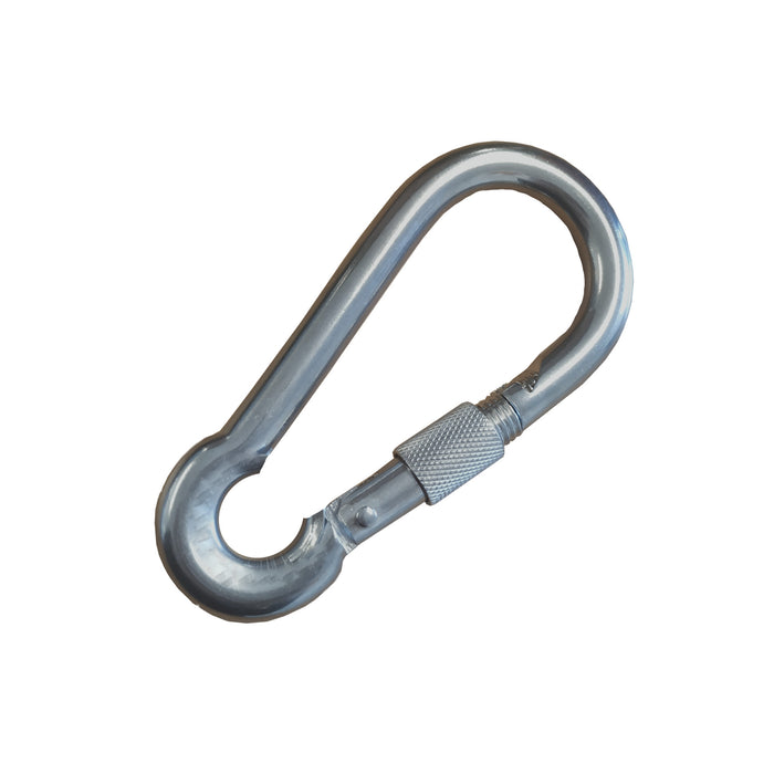 Galvanised Carbine Clip With Screw (20 Pack)