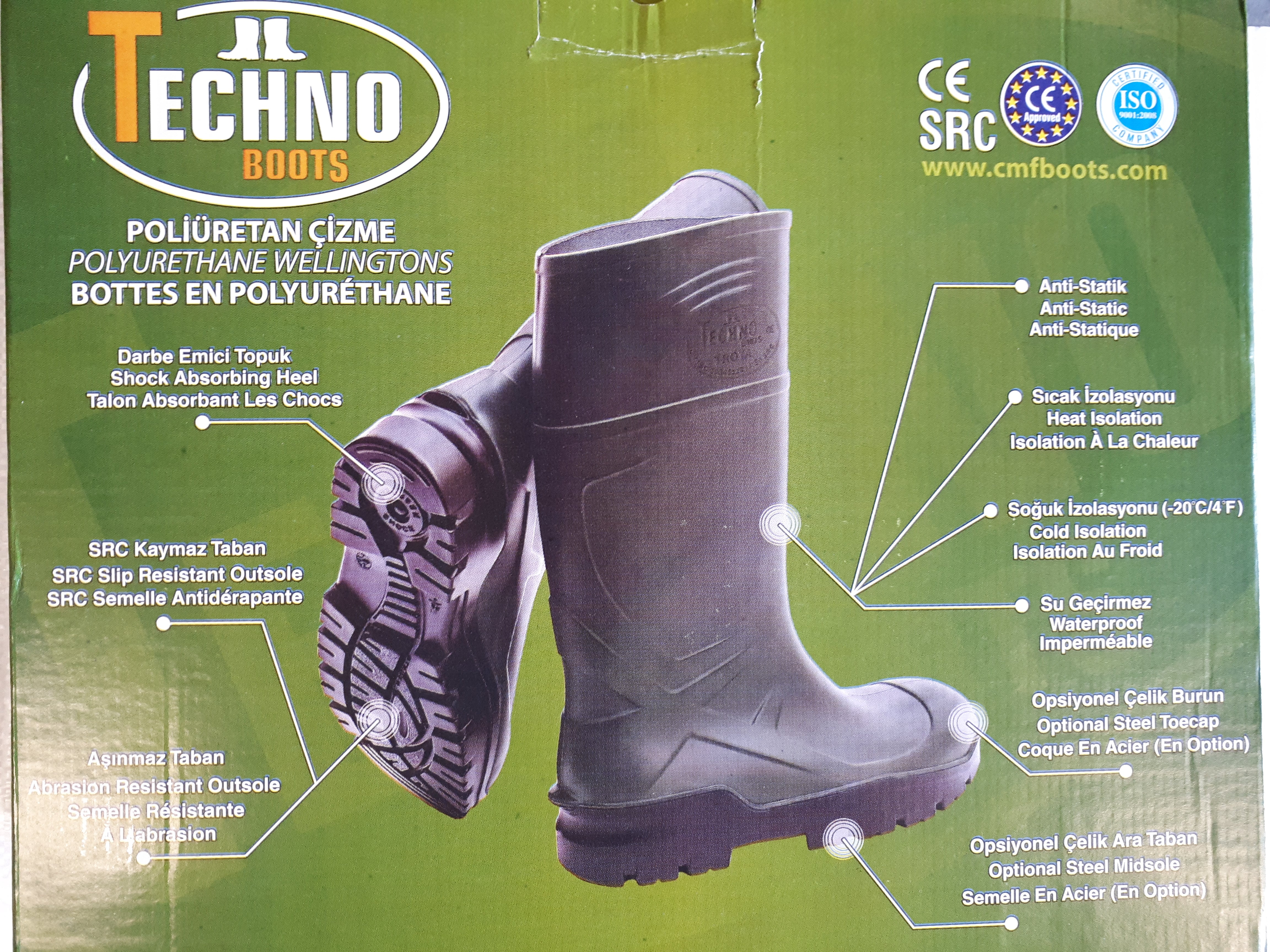 Steel toe cap outlet welly boots